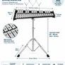 32 Note Glockenspiel Xylophone with Stand Carry Bag Image 3