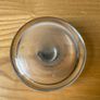 Hand Blown Round Glass Vintage Inkwell with Brass Hinged Collar and Lid c1900 Image 5