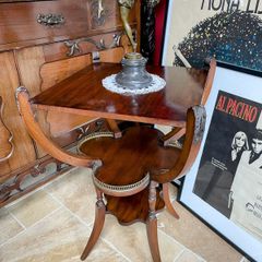 Vintage French 3-tier occasional table