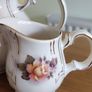 Beautiful Sadler England 3 Piece Teapot, Cream And Sugar Set Autumn Rose Image 4