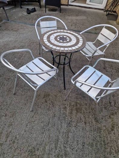 patio table and 4 chairs