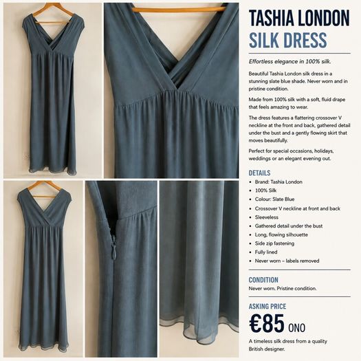 Tashia London 100% Silk Dress - Unworn