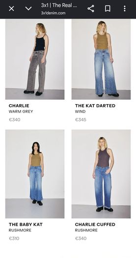 3X1 NYC Blue Mid Rise Straight Relaxed Jeans