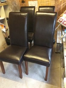 4 leather chairs