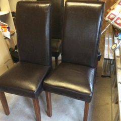 4 leather chairs