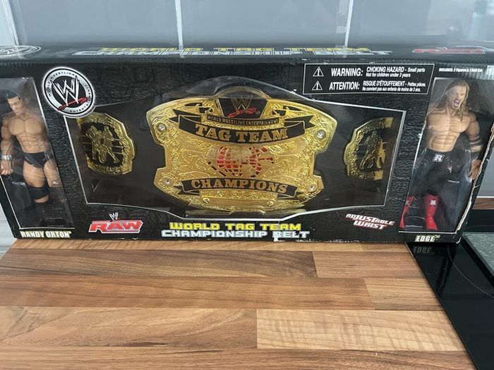 WWE Randy Orton & Edge Action Figures w/ Tag Team Championship Belt