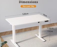 White Electronic Standing Desk