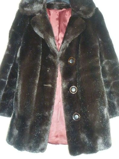 Faux Fur Jacket Coat Medium-Switzers Dublin- Excellent Condition Darkest Brown. LADIES. Beautiful quality.