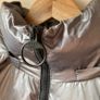 DKNY Sport Metallic Silver Longline Down Puffer Jacket Coat Image 8