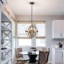 Pendant Light Industrial Globe Farmhouse Lighting Vintage Chandelier Spherical Hanging Ceiling Fixture for Kitchen Island Dining Table E14 Bronze 3 Light Image 6