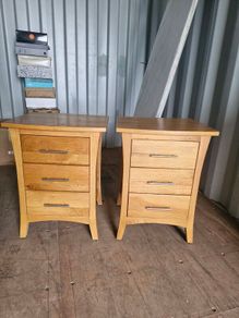 solid oak bedside lockers