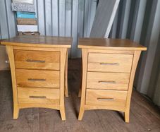 solid oak bedside lockers