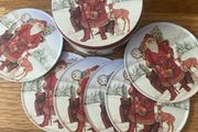 Santa Tin with 6 coasters Christmas decoration