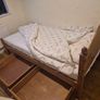 Pine Single Bed with drawers Image 3
