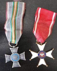 WW2 Polish Crosses - Order of Restituta medal 1944 - knight class, Silesian Uprising Cross