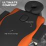 Foldable Massage Bed Portable Table, 3-Section Aluminium Foldable Beauty Couch, Professional Salon Spa Table with Headrest Support and Carry Bag, 60 cm Width, Black and Orange Image 7