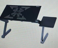 360 degree adjustable foldable laptop/desk aluminium table stand, bed notebook tray