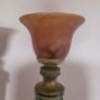 Art noveau pair of glass torchiere table lamps Image 2