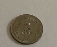 1973 Singaporean 5 cents