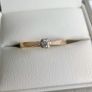 375 9ct yellow gold natural diamond ring - size L Image 2