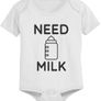 Daddy and Baby Matching T-Shirt and Bodysuit Set - Need Beer and Need Milk Image 3