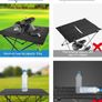 Folding Table, Camping Table with Aviation Aluminum Alloy Top, Small Folding Table with Carry Bag and Storage Rope, Lightweight Folding Table for Outdoor Picnic, Hiking, Fishing 35 40 32cm (FREE POSTAGE) Image 4