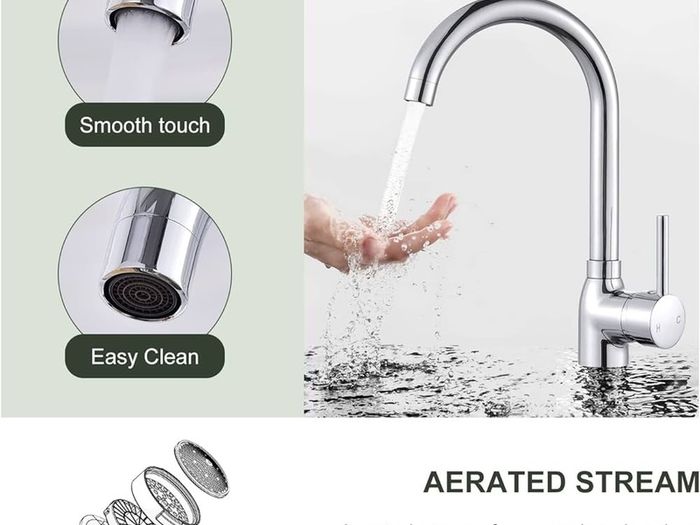 NEW SALE |  Single Lever Swivel Spout Modern Kitchen Sink Basin Mixer Tap