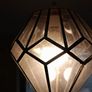 vintage brass glass pendant shade Image 5