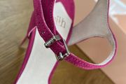 Brand new unworn bright pink high heel sandals UK6