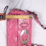 Guess Vintage Pink Croc Embossed Patent Leatherette Shoulder Bag Y2K Image 10
