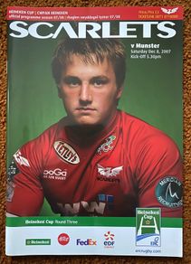 2007 Llanelli Scarlets v Munster - Heineken Cup Programme