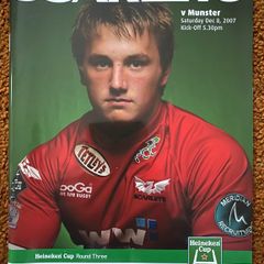 2007 Llanelli Scarlets v Munster - Heineken Cup Programme