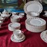 92 Pc. Royal Albert Winsome Bone China Gold Gilt Dinner, Coffee And Tea Service / Set For 12 Person Setting Made In England Image 2