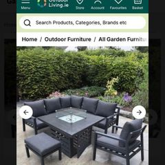 Fire pit table and chairs set