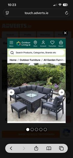 Fire pit table and chairs set