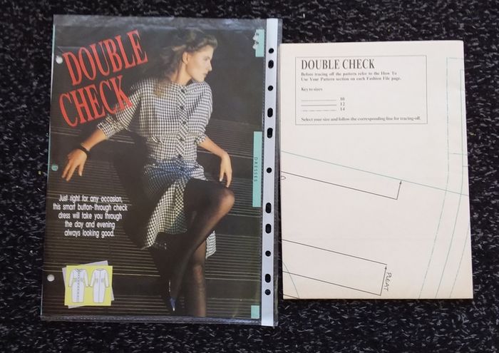 Vintage Clothes Patterns : " Double Check "  and  " Bow Belle " : 1980s
