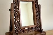Hand-Carved Wooden Mirror