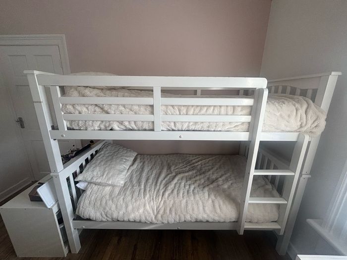 White Bunk beds