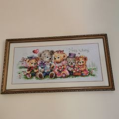 Handmade Cross Stitch Embroidy - Happy wedding
