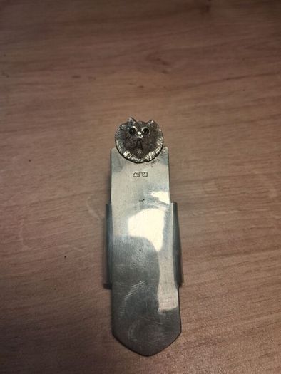 Early 20th Century Sterling Silver Money Clip and Thimble