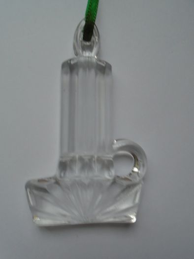 Christmas ornament, Galway Living glass candle, Home decor, Ornament