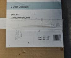 900x900 quadrant shower door