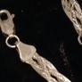 9kt white gold braided herringbone bracelet Image 2