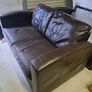 Dark brown leather 2 seater sofas x 2 Image 4