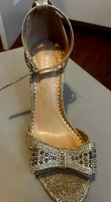 Silver/champagne Carvela Liana Heels size  3 Uk