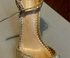 Silver/champagne Carvela Liana Heels size  3 Uk