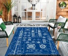 Rocket engineering map themed rug free postage