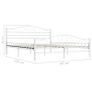 Bed Frame White Metal 180x200 cm Image 2