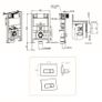 Wall Hung  820mm Frame & Cistern, Chrome Pneumatic Flush Plate Image 2