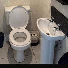 Toilet and small sink